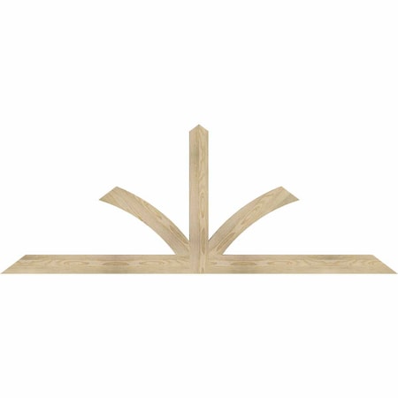 Ekena Millwork Richland Rough Sawn Timber Gable Bracket, Douglas Fir, 84"W x 31"H x 2"D x 4"F, 9/12 Pitch GBW084X31X0204RIC00RDF